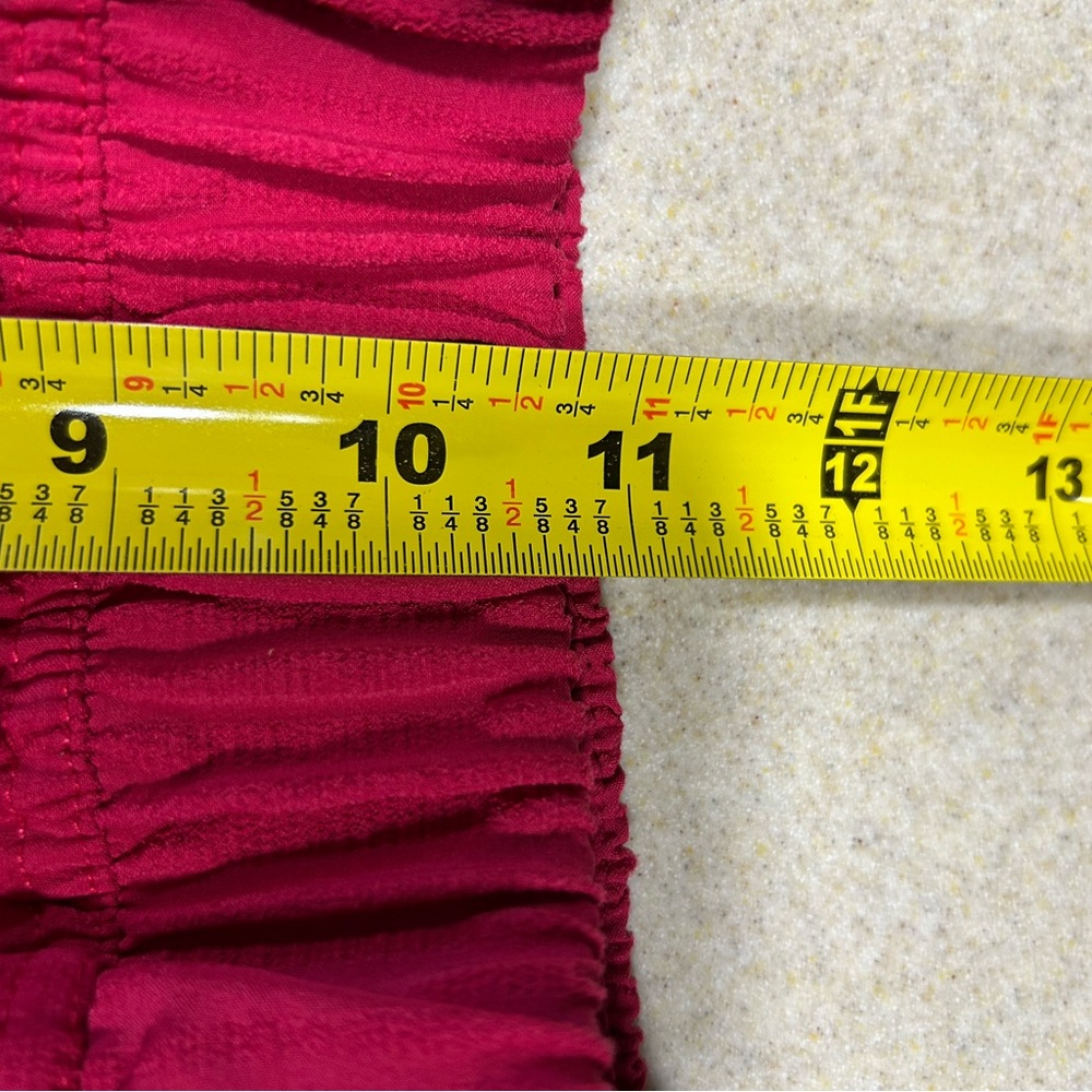 Title Nine Slaycation Wide Leg Cropped Pants Sz XS Color Hot Pink Beach 270902 - Picture 8 of 9